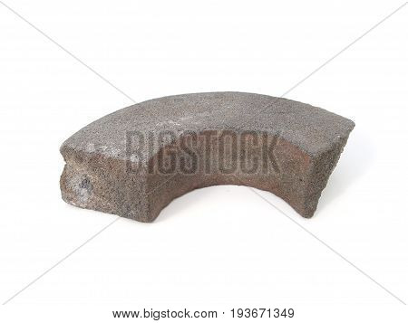 Hone used on a white background. Touchstone on white. Grindstone isolated.