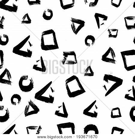 seamless pattern grunge geometry textile. Vector illustration