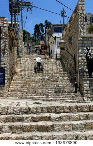 The ancient city of Safed in the north of Israel, the city of Kabbalists