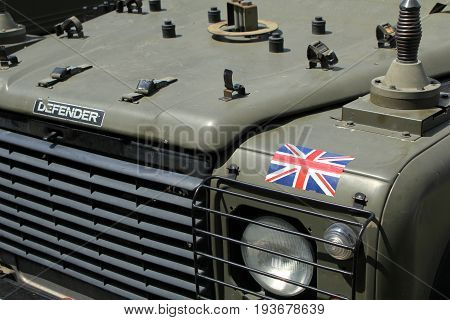Sandhurst, Surrey, Uk - June 18Th 2017: Close Up Showing Detail Of Bonnet, Lights And Radiator On Th