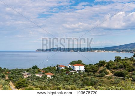 Amazing view of the greek island Thasos