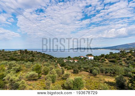 Amazing view of the greek island Thasos