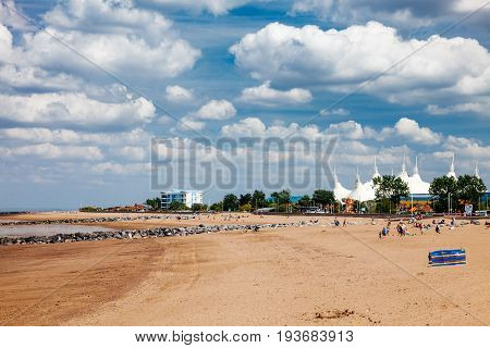 Minehead Beach Somerset England Uk