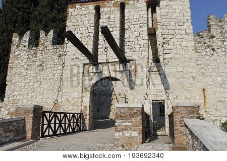 ancient castle in Brescia, a city in northern Italy