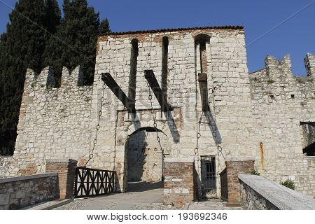 ancient castle in Brescia, a city in northern Italy