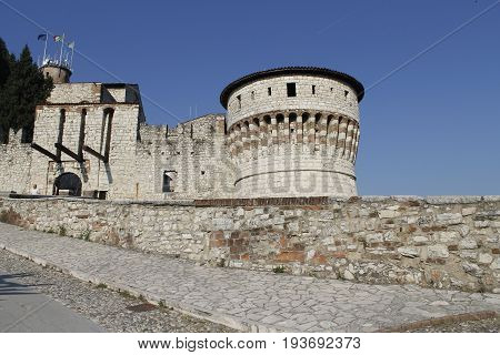 ancient castle in Brescia, a city in northern Italy