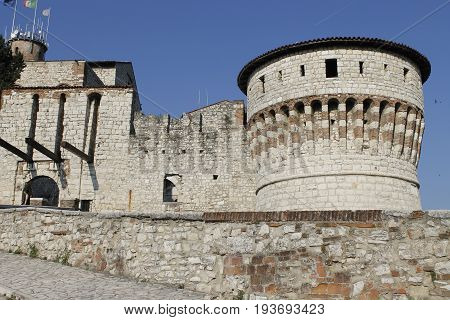 ancient castle in Brescia, a city in northern Italy