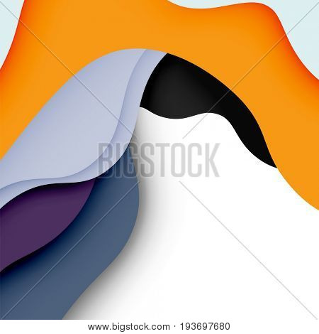 3d abstract background with cut shapes, business presentation, flyer template