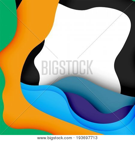 3d abstract background with cut shapes, business presentation, flyer template