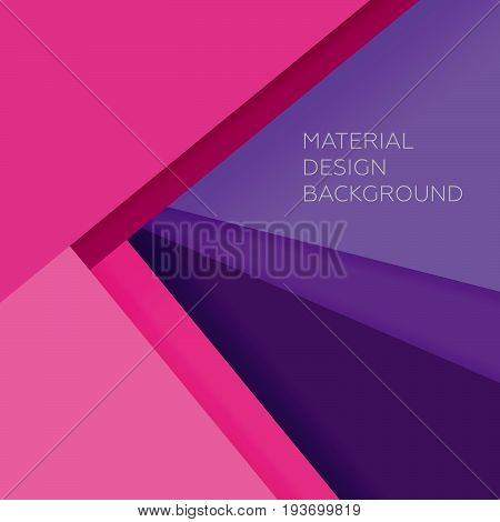 Material modern flat design with shadows background. Geometric vector texture