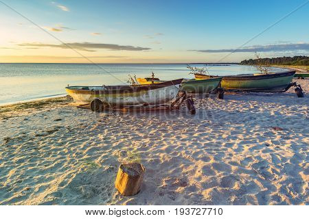 Morning after celebration of Ligo day, Baltic Sea, Latvia