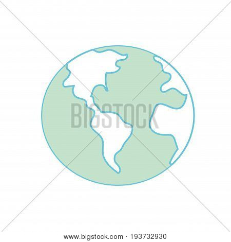 global earth plenet with geography ubication vector illustration