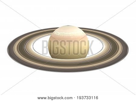 Planet Saturn isolated. 3D render (Elements of this image furnished by NASA)