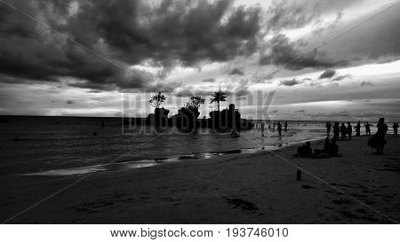 An iisland close to the beach in Boracay Island