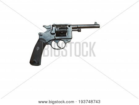 Wroclaw, Poland - July 4, 2017: Close Up On Mas Mlo 1893  Handgun Isolated On White
