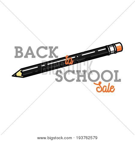 Color vintage back to school sale emblem. Creative labels in different styles. Vector illustration, EPS 10