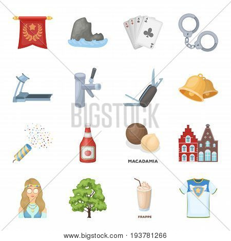 Country, finance, nature and other  icon in cartoon style.Sport, food, service icons in set collection.