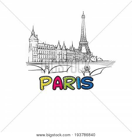 Paris Beautiful Sketched Icon