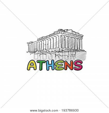 Athens Beautiful Sketched Icon