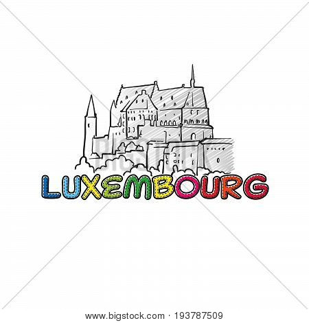 Luxembourg Beautiful Sketched Icon