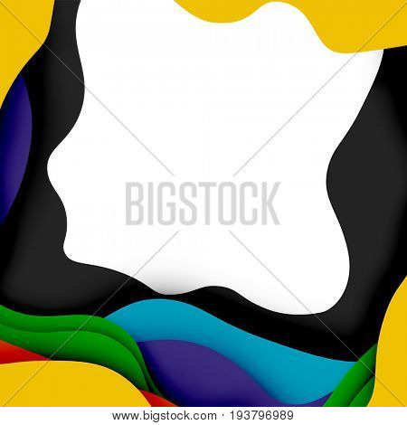 3d abstract background with cut shapes, business presentation, flyer template