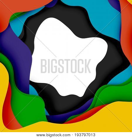 3d abstract background with cut shapes, business presentation, flyer template