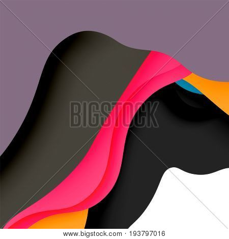 3d abstract background with cut shapes, business presentation, flyer template