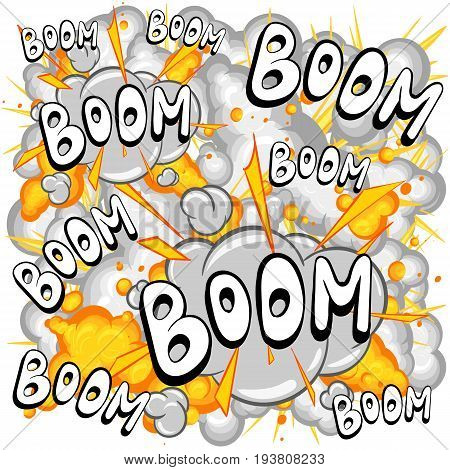 Boom Comic Speech Bubble Cartoon,vector Illustration Web Site Page And Mobile App Design Vector Elem
