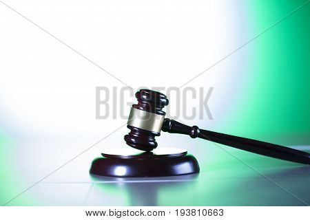 Gavel - auction and business concept. Place for text.