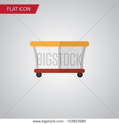 Isolated Playpen Flat Icon. Playground Vector Element Can Be Used For Playpen, Playground, Baby Design Concept.