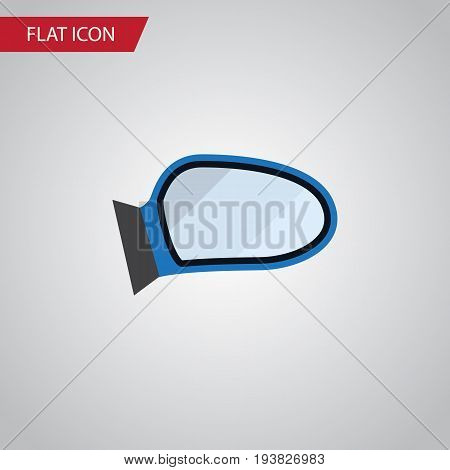 Isolated Mirror Wing Flat Icon. Auto Component Vector Element Can Be Used For Car, Mirror, Wing Design Concept.