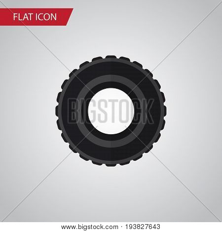 Isolated Tire Flat Icon. Wheel Vector Element Can Be Used For Tire, Wheel, Car Design Concept.