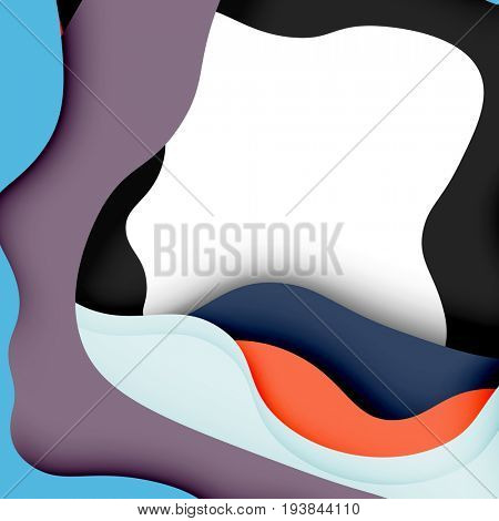 3d abstract background with cut shapes, business presentation, flyer template