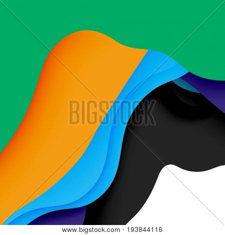 3d abstract background with cut shapes, business presentation, flyer template