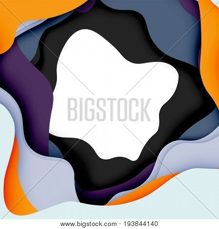 3d abstract background with cut shapes, business presentation, flyer template