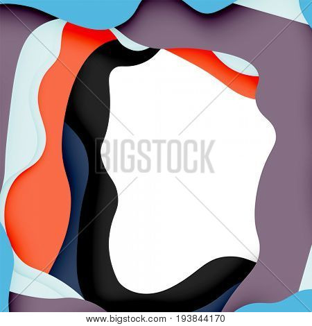 3d abstract background with cut shapes, business presentation, flyer template