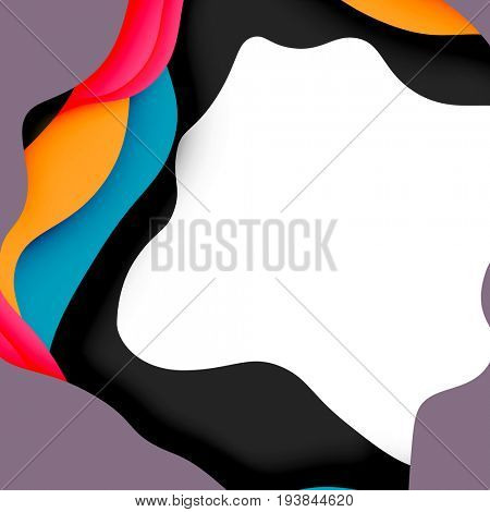 3d abstract background with cut shapes, business presentation, flyer template