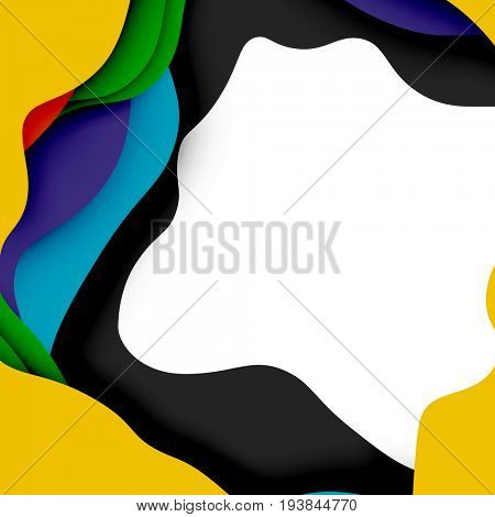 3d abstract background with cut shapes, business presentation, flyer template