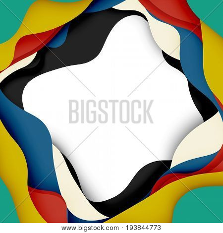 3d abstract background with cut shapes, business presentation, flyer template