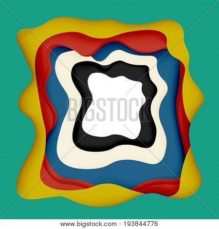 3d abstract background with cut shapes, business presentation, flyer template