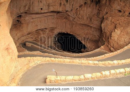 Entrance to the Carlsbad Caverns in Carlsbad Caverns National Park, New Mexico