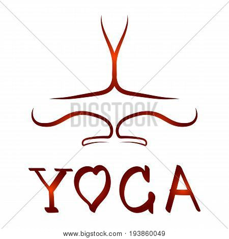 The original sign symbolizing yoga. You can use it as a logo for group sessions for a yoga studio or class of meditation