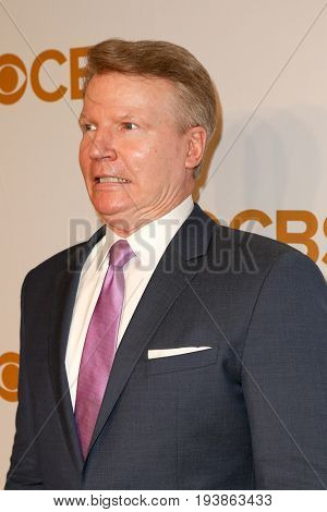 Former New York Giants quarterback Phil Simms attends the 2015 CBS Upfront at The Tent at Lincoln Center on May 13, 2015 in New York City.