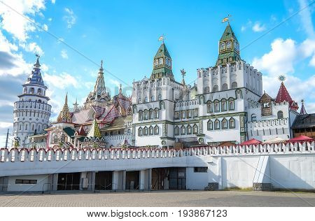 RUSSIA MOSCOW - 27 May 2017: Kremlin in Izmailovo. beside the Izmoilovo souvenir market. It's a Kremlin in Izmailovonice place .