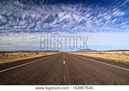 Scenic Landscape along Texas State Highway 118, American Southwest