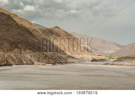 view to karakoram highway and valley, Karakoram, Pakistan