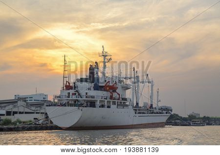 Logistic conceptCargo port in preparation for loading cargo on and off ships. In order to be shipped to other destinations much more.