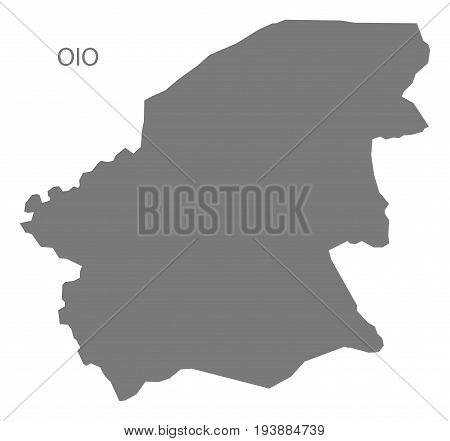 Oio Guinea-Bissau map grey illustration silhouette shape