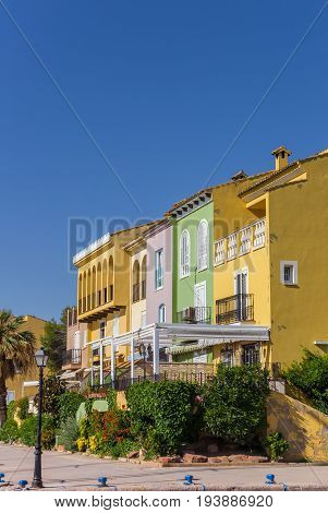 Colorful Houses Of Port Saplaya In Valencia