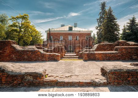 Brest, Belarus. Ruins Of Barracks On Territory Of Brest Fortress In Sunny Summer Day. Brest Hero-fortress Was The First Outpost In The Attack Of The Fascist Nazi Invaders On The Soviet Union.